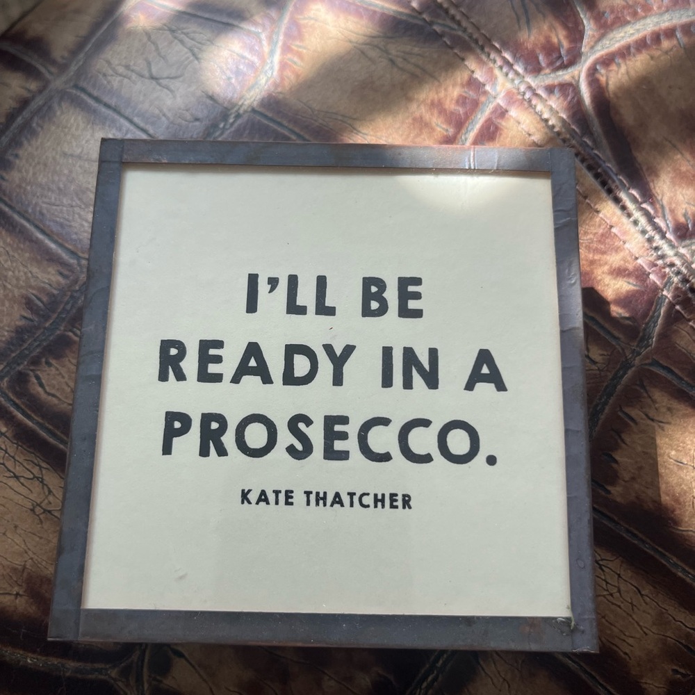 Kate Thatcher Prosecco Quote Coasters